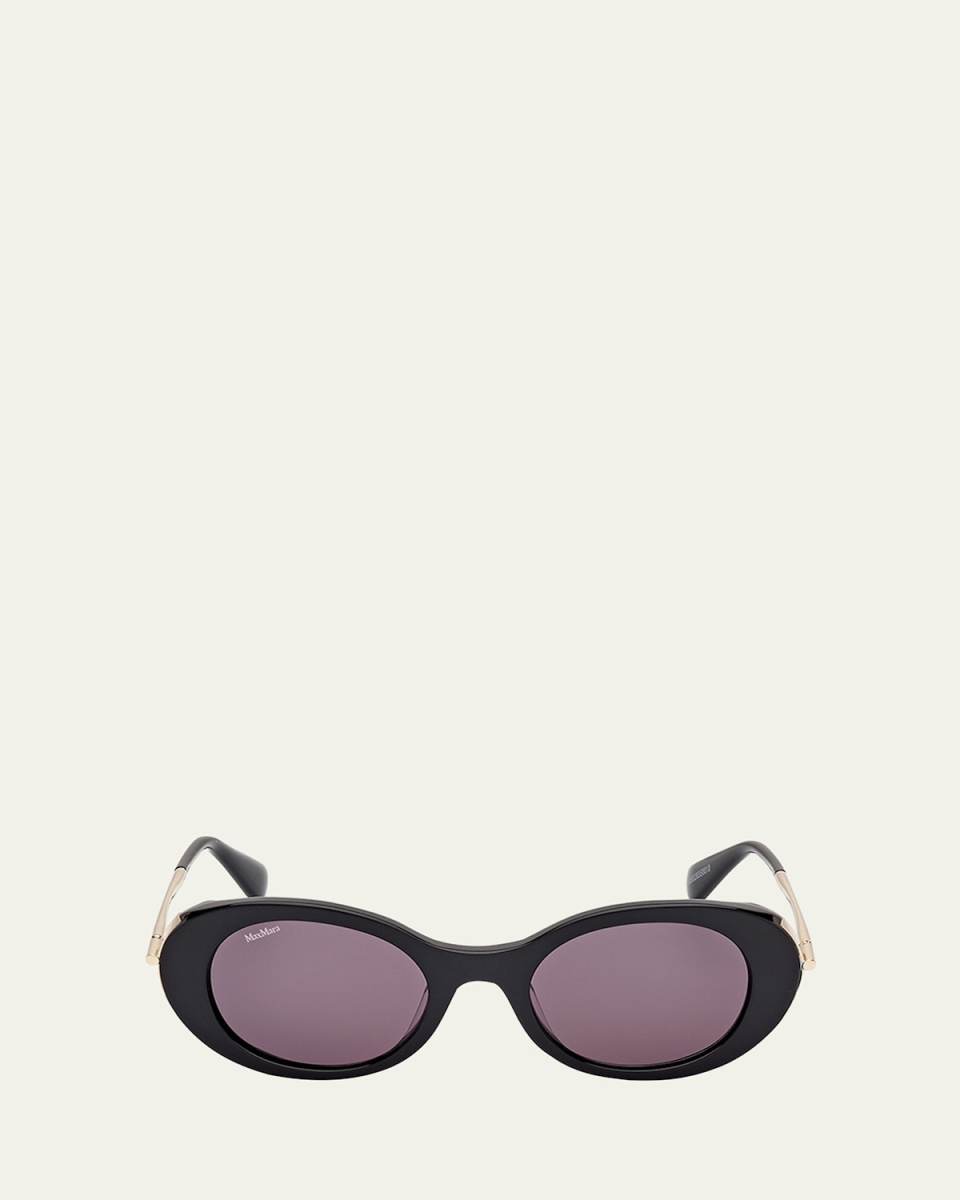 Malibu10 Acetate & Metal Round Sunglasses